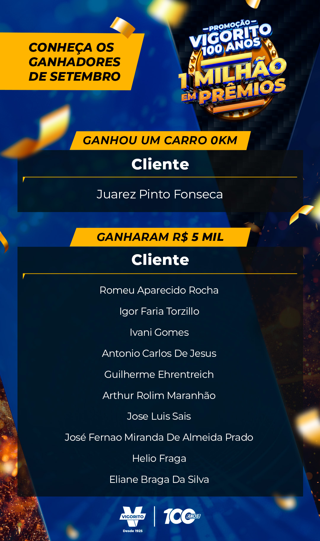 promoção Vigorito 100 Anos 