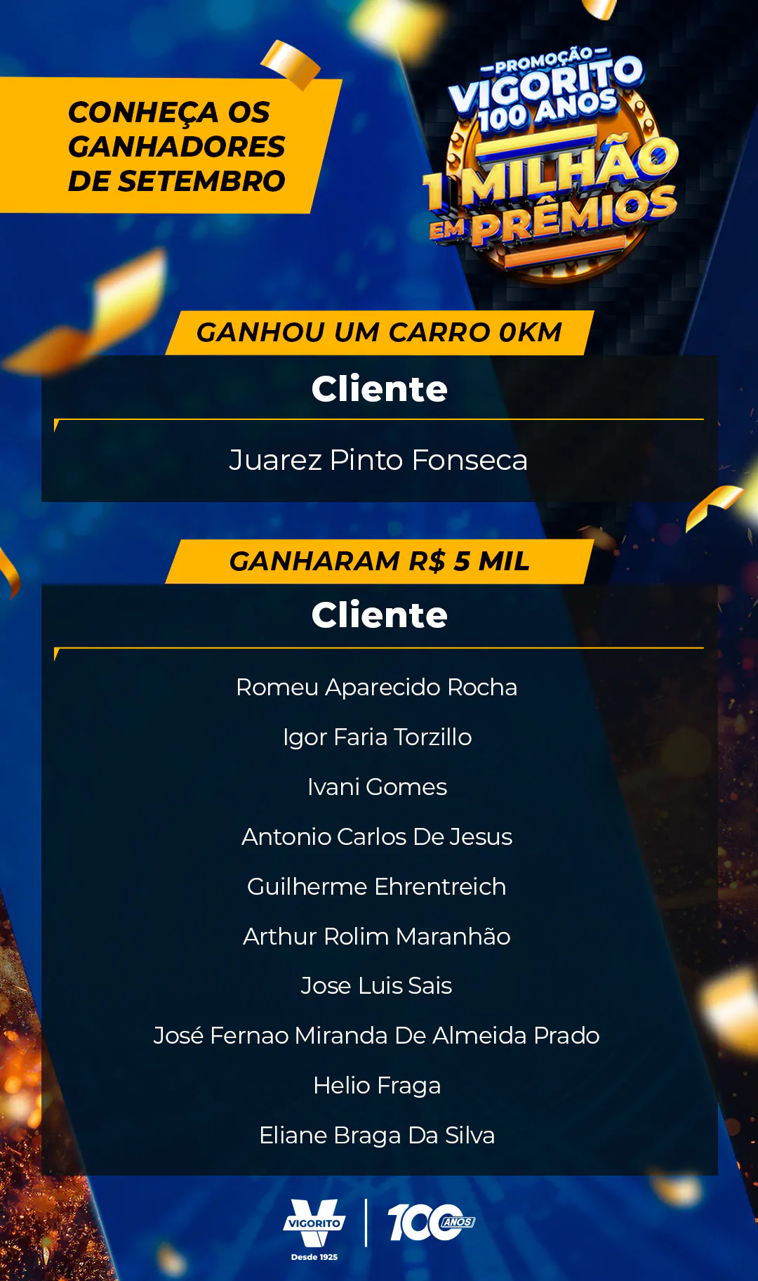 promoção Vigorito 100 Anos 